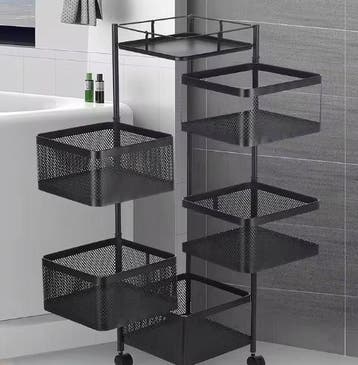 Roterend Opbergrek 6 Lagen – Metalen Fruitmand Keuken, Verzenden, Nieuw