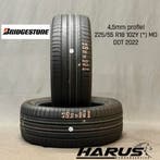 225/55/18 102Y (*) MO Bridgestone zomerbanden 4,5mm 2X, 18 inch, Gebruikt, Ophalen of Verzenden, Band(en)