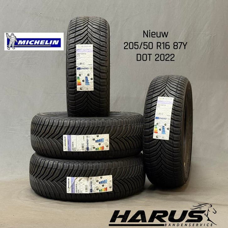 205/50/16 87Y Michelin 4seizoensbanden nieuw 4 stuks, Auto-onderdelen, Banden en Velgen, 16 inch, Erkend duurzaam, All Season