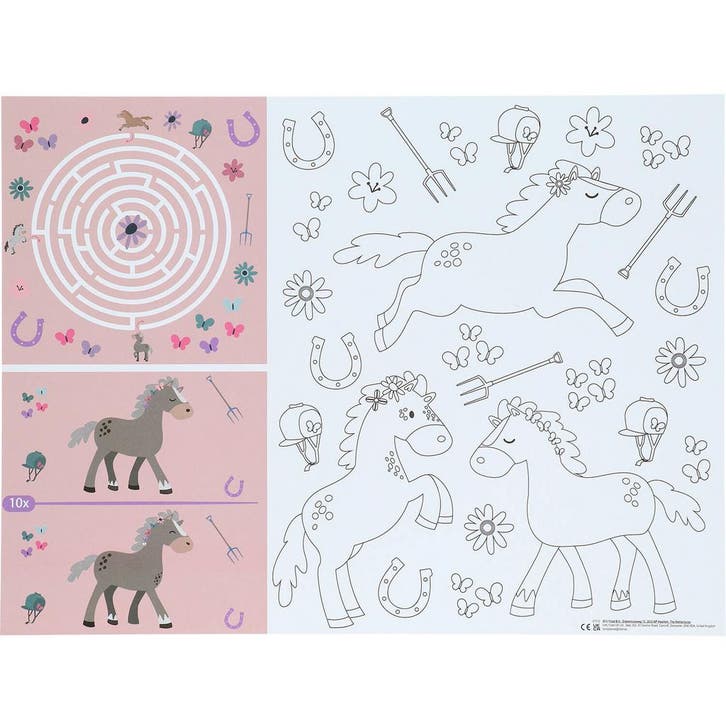Activiteiten Placemat Happy Horses (6st), Kleding | Dames, Carnavalskleding en Feestkleding, Nieuw, Ophalen of Verzenden