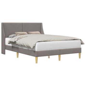 vidaXL Bedframe 202 x 124 x 96 cm aansluitplaat, Verzenden, Nieuw, Stof