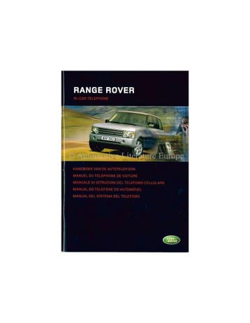 2004 RANGE ROVER AUTOTELEFOON INSTRUCTIEBOEKJE NEDERLANDS