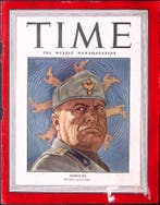 Cover Time Magazine1945 met Benito Mussolini (lijst optie), Verzenden