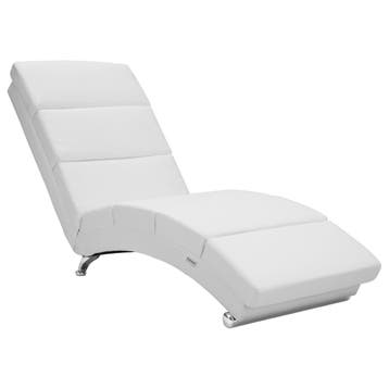 Lounger Londen Wit Kunstleer (Ligbed - Lounge), Verzenden, Nieuw