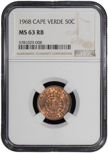 Portugees Kaapverdië. Republic. 50 centavos 1968 - NGC - MS