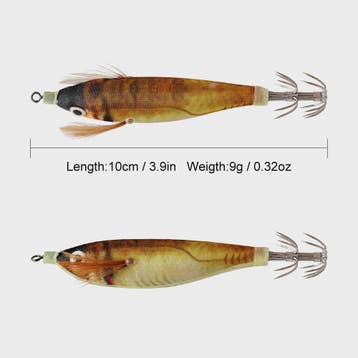 2x Luminous Squid Jigs - Kunst aas voor vis, 10cm, 9g, Kunst