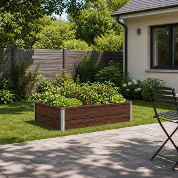 vidaXL Verhoogd Tuinbed Zwart 100 x 80 x 24 cm koudgewalst, Minder dan 30 cm, Verzenden, Nieuw, Metaal