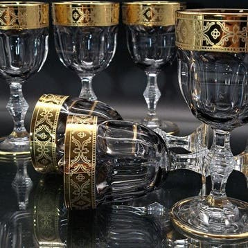 Artemisia - Drinkset (6) - Kristal, 24-karaats goud, Antiek en Kunst