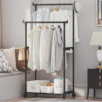 Robuust Kledingrek op Wielen met Geïntegreerde Schoenen- en, Kleding | Dames, Kledingrekken, Verzenden, Nieuw