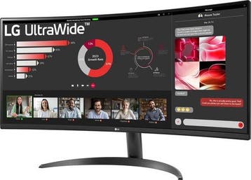 LG 34WR50QK-B - QHD Curved Ultrawide Monitor - 100hz - 34 in, Verzenden, Nieuw