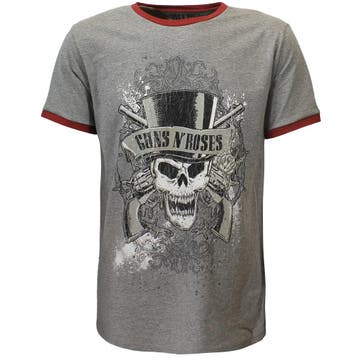 Guns N’ Roses Faded Skull Ringer T-Shirt, Verzenden, Nieuw