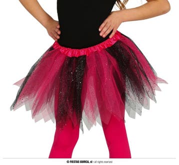 Glitter Tutu Roze/Zwart Kind, Ophalen of Verzenden, Nieuw