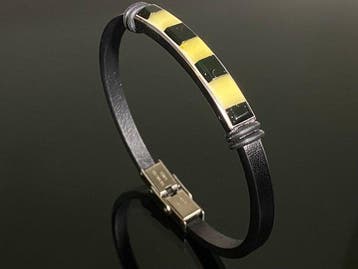 Unieke Mozaïek Natuurlijke Baltische Amber Armband -
