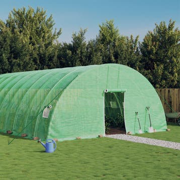 vidaXL Tuinkas met stalen frame 60 m² 10x6x2,85 m groen, Verzenden, Nieuw