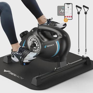 MERACH Mini Hometrainer Fiets - Stille Onder Desk Bike met A, Verzenden, Nieuw