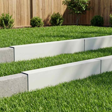 vidaXL Afdekprofiel voor tuinafboording 10 st 100 x 5 x 15, Verzenden, Nieuw