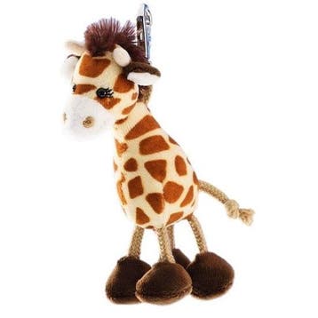 Pluche giraffe sleutelhanger - knuffel - 13 cm - clip, Verzenden, Nieuw