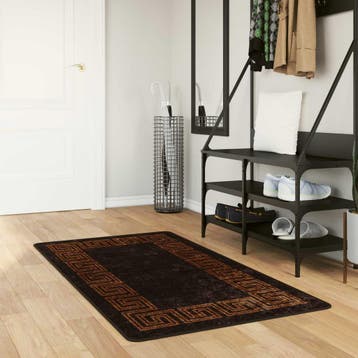 vidaXL Vloerkleedloper MARSA Zwart 100 x 200 cm Polyester en, Verzenden, Nieuw, Zwart