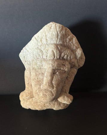 Oud-Romeins Steen Bust - 10.5 cm