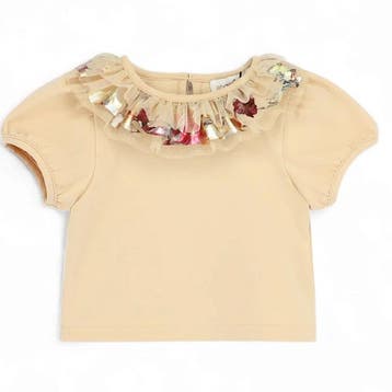 Angels Face Enid Foil Print Collar Baby Top Gold - 86, Ophalen of Verzenden, Nieuw