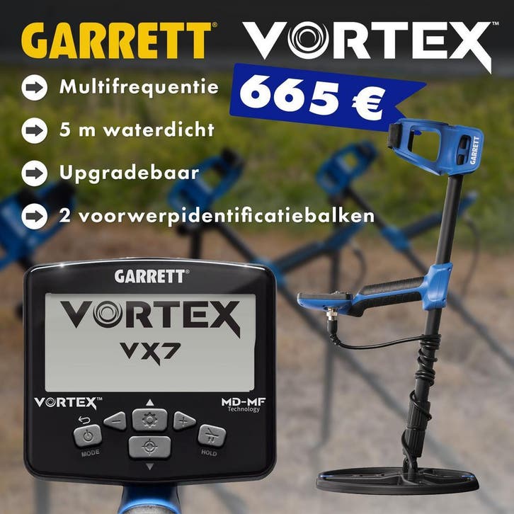 Garrett Vortex VX7 - professionele metaaldetector, Hobby en Vrije tijd, Metaaldetectors, Nieuw, Garrett, Meer dan 30 cm, Ophalen of Verzenden