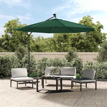 vidaXL Vervangingsdoek voor zweefparasol 300 cm groen, Tuin en Terras, Zonneschermen, Verzenden, Nieuw