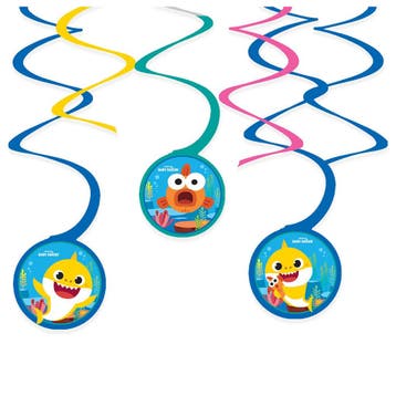 Hangdecoratie Swirls Baby Shark (6st), Ophalen of Verzenden, Nieuw