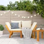 vidaXL Tuinbank met kussens 2-in-1 massief acaciahout, Verzenden, Nieuw, Hout