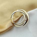 Vintage gouden abstracte broche, Ophalen of Verzenden, Gebruikt, Overige kleuren, Goud