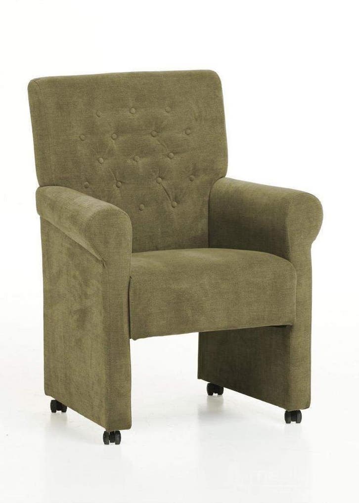 Eetkamerstoel Epe - eetkamerstoelen - Groen, Huis en Inrichting, Stoelen, Nieuw, Stof