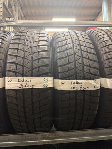 185-60-15 Falken Winterbanden 6.5mm Incl Montage 185 60 15, Ophalen, Gebruikt, 15 inch, Band(en)