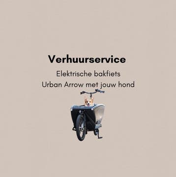 Te huur l Urban Arrow elektrische bakfiets met jouw hond, Ophalen, Nieuw, Overige merken, Huif