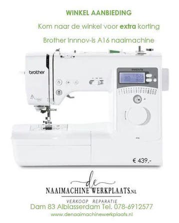 Naaimachine in de winkel Oktober aanbiedingen extra korting, Ophalen, Nieuw, Naaimachine, Brother