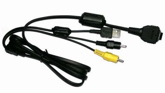 Sony USB / AV Kabel voor Cyber-shot DSC-H50 DSC-W35 DSC-W50, Audio, Tv en Foto, Fotografie | Fotostudio en Toebehoren, Zo goed als nieuw