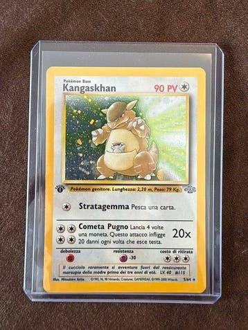 Pokémon - 1 Card - Kangaskhan 5/64 First edition, Foil -, Hobby en Vrije tijd, Nieuw