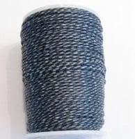 3 meter Waxkoord katoen 2 mm – zwart/grijs/wit, Hobby en Vrije tijd, Ophalen of Verzenden, Nieuw, Draad