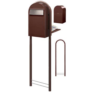 Brievenbus Bobi Grande B (back) - donkerbruin, Verzenden, Nieuw