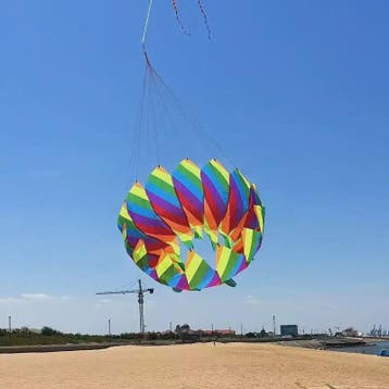 Grote Regenboog Vlieger - Nylon Parachute Vlieger voor Profe, Verzenden, Nieuw