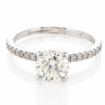 Zonder minimumprijs - Ring - 14 karaat Witgoud - 1.27ct. tw., Nieuw