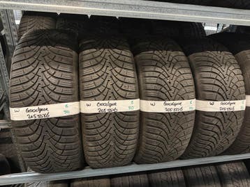 205-55-16 Goodyear Winterbanden 6mm Incl Montage 205 55 16, Ophalen, Gebruikt, 16 inch, Band(en)