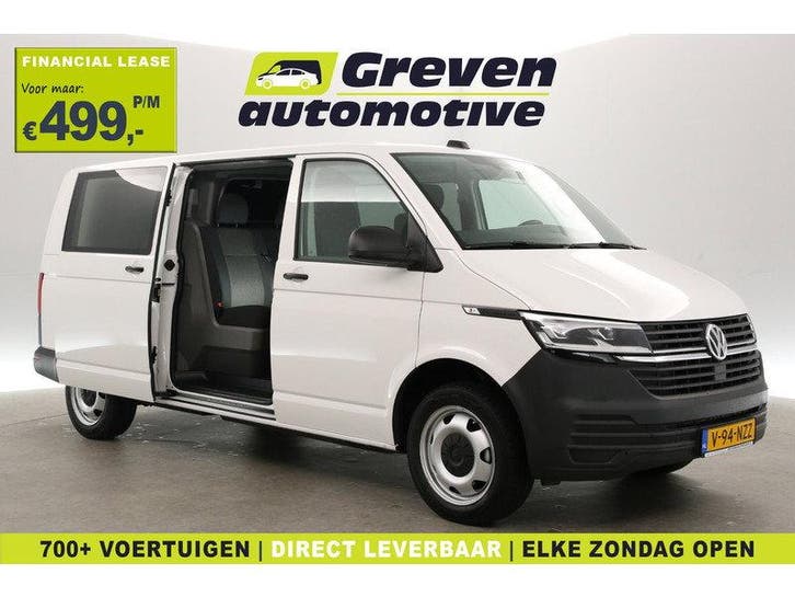 Volkswagen Transporter 2.0 TDI T6.1 150PK L2H1 | Dubbele, Auto's, Bestelauto's, Handgeschakeld, Diesel, Wit, Euro 6, Volkswagen