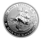 Tuvalu Black Flag - Queen Annes Revenge 1 oz 2019, Verzenden, Losse munt, Zilver