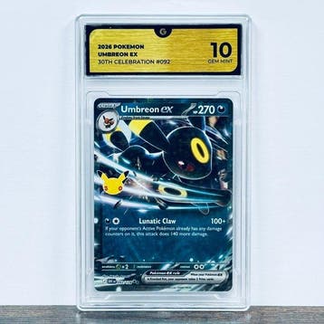 Pokémon Graded card - Umbreon ex 092- 30th Anniversary –, Nieuw