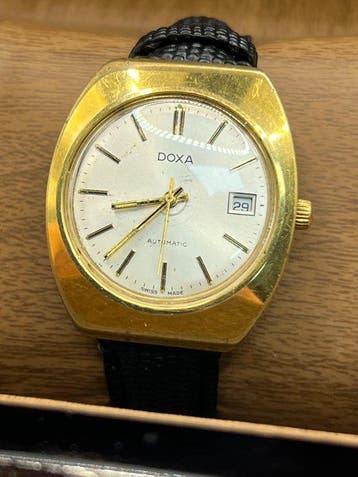 Doxa - Automatic Cushion Case Dress Watch - Zonder, Nieuw