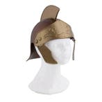 Spartaanse helm goudkleurig - Helmen, Ophalen of Verzenden, Nieuw