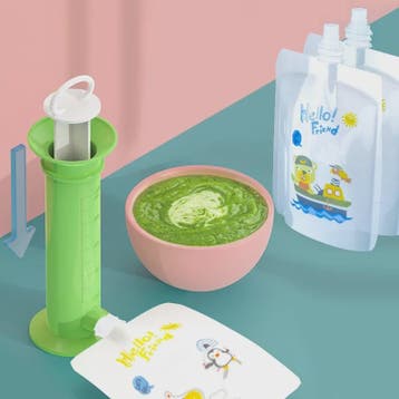 Herbruikbare Babyvoeding Dispenser Set - Zelf Fruitpuree Mak, Kinderen en Baby's, Verzenden, Nieuw