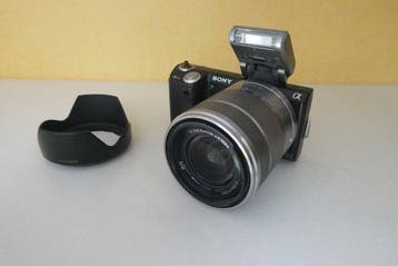 Sony NEX-5N Black met Sony 18-55mm AF O.I.S (optical, Nieuw