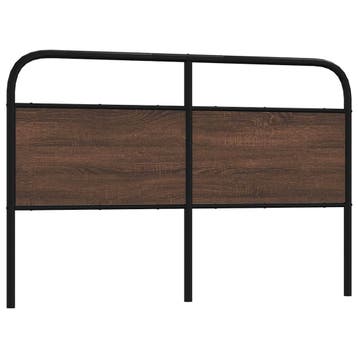 vidaXL Vervangend hoofdbord 160 cm bewerkt hout en staal, Verzenden, Nieuw, Bruin, Hout