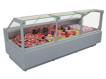 Rose koeltoonbank B281,2xD118xH125cm - grijs, Nieuw in verpakking
