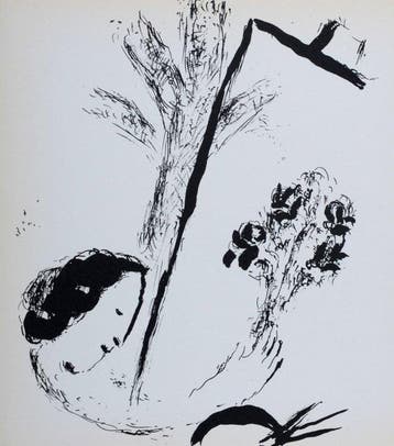 Marc Chagall (1887-1985) - Le bouquet à la main, de Chagall